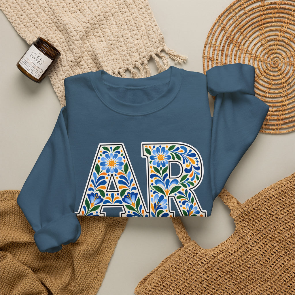 Argentina Floral Monogram Crewneck | Argentine Pride Sweatshirt