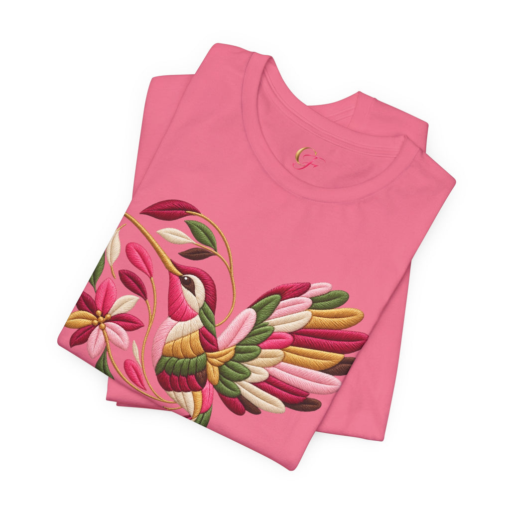 Colibrí Folk Art Hummingbird Tee | Latina Floral Heritage Shirt