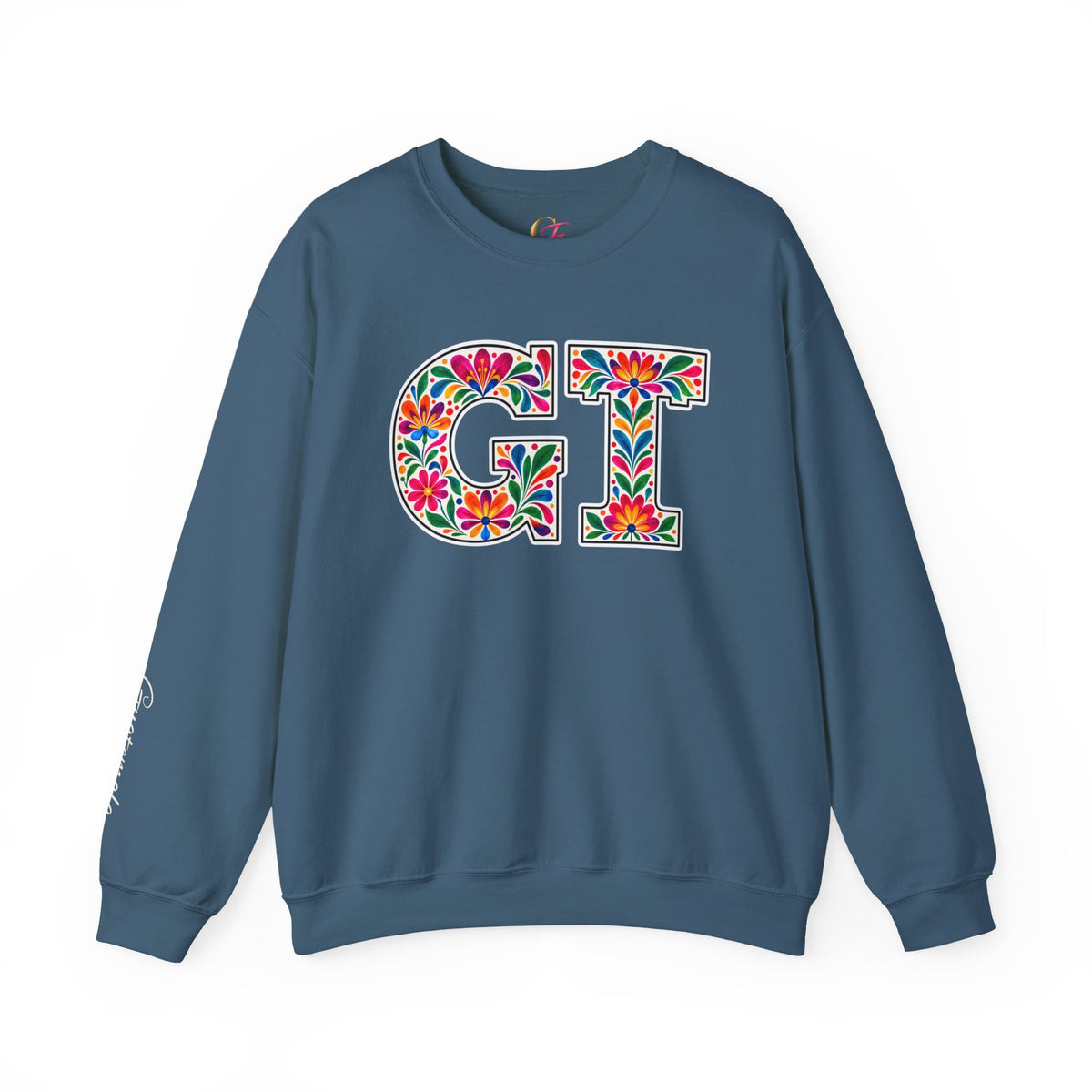 Guatemala Floral Monogram Crewneck | Guatemalan Heritage Pride Sweatshirt