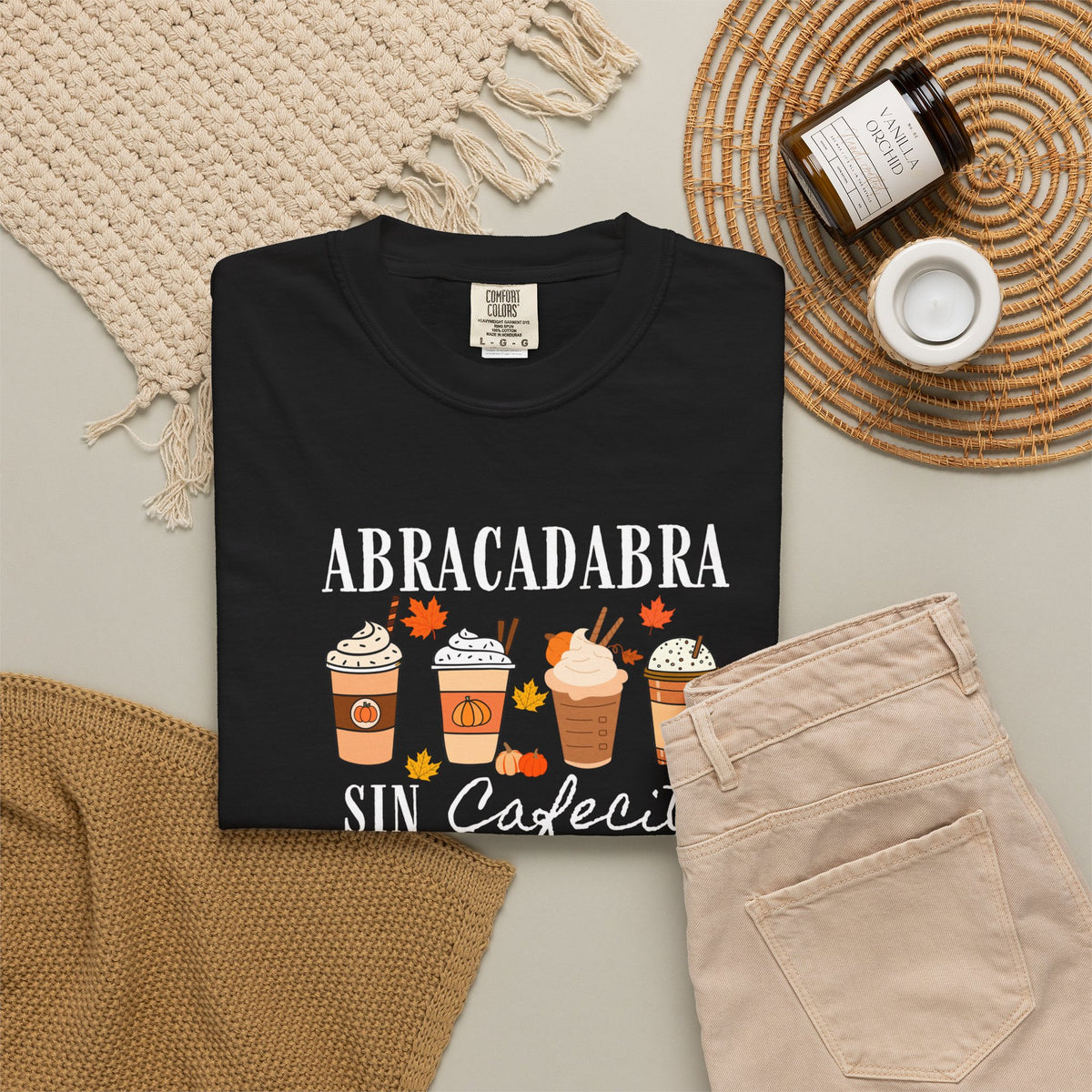 Abracadabra Sin Cafecito No Hago Nada T-Shirt | Halloween Coffee Tee
