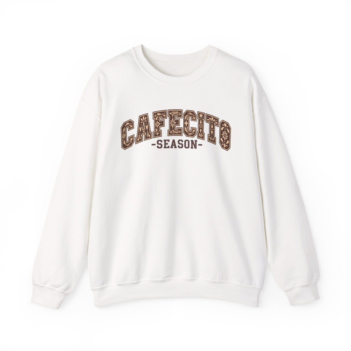 Cafecito Season Varsity Crewneck Sweatshirt | Latina Coffee Lover Gift