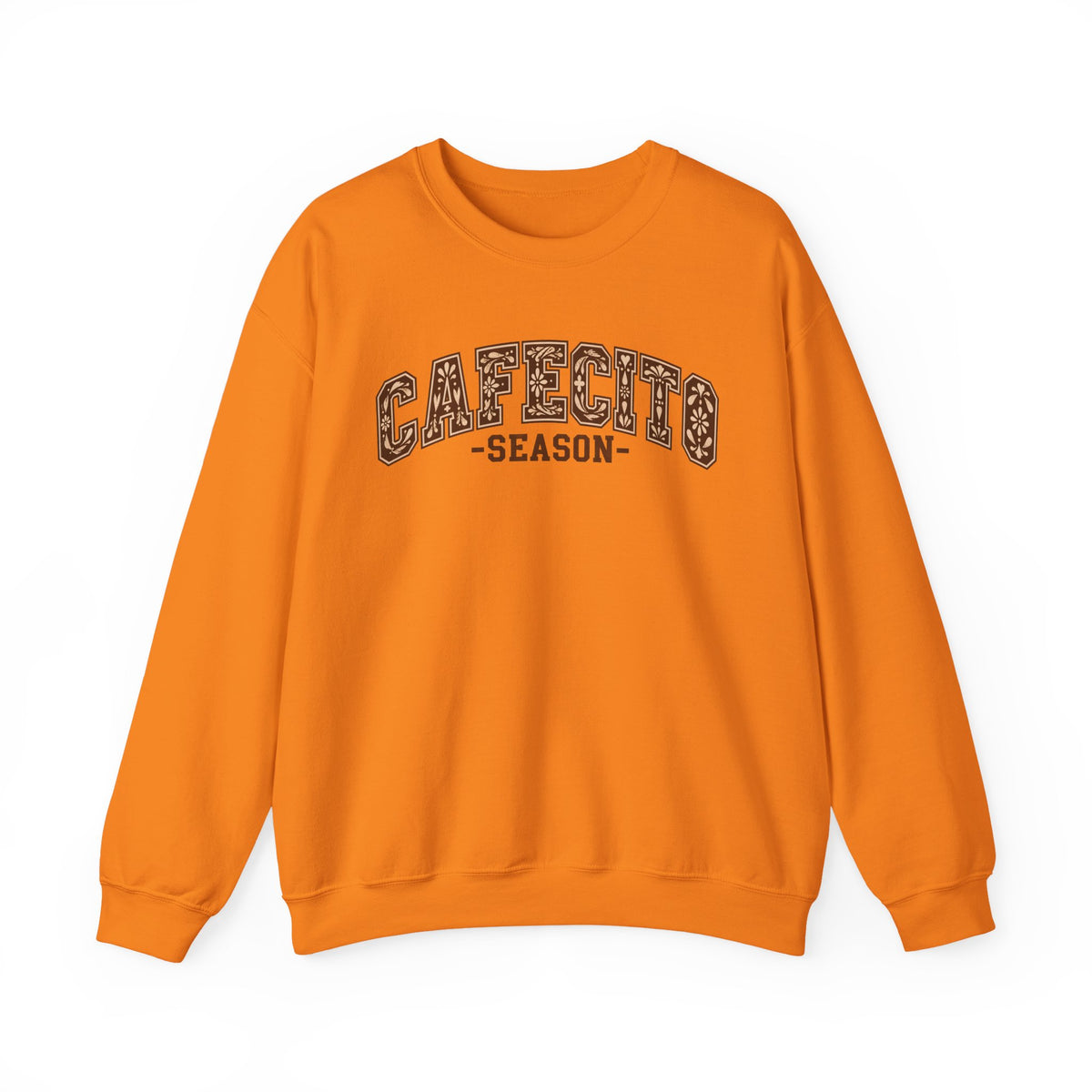 Cafecito Season Varsity Crewneck Sweatshirt | Latina Coffee Lover Gift