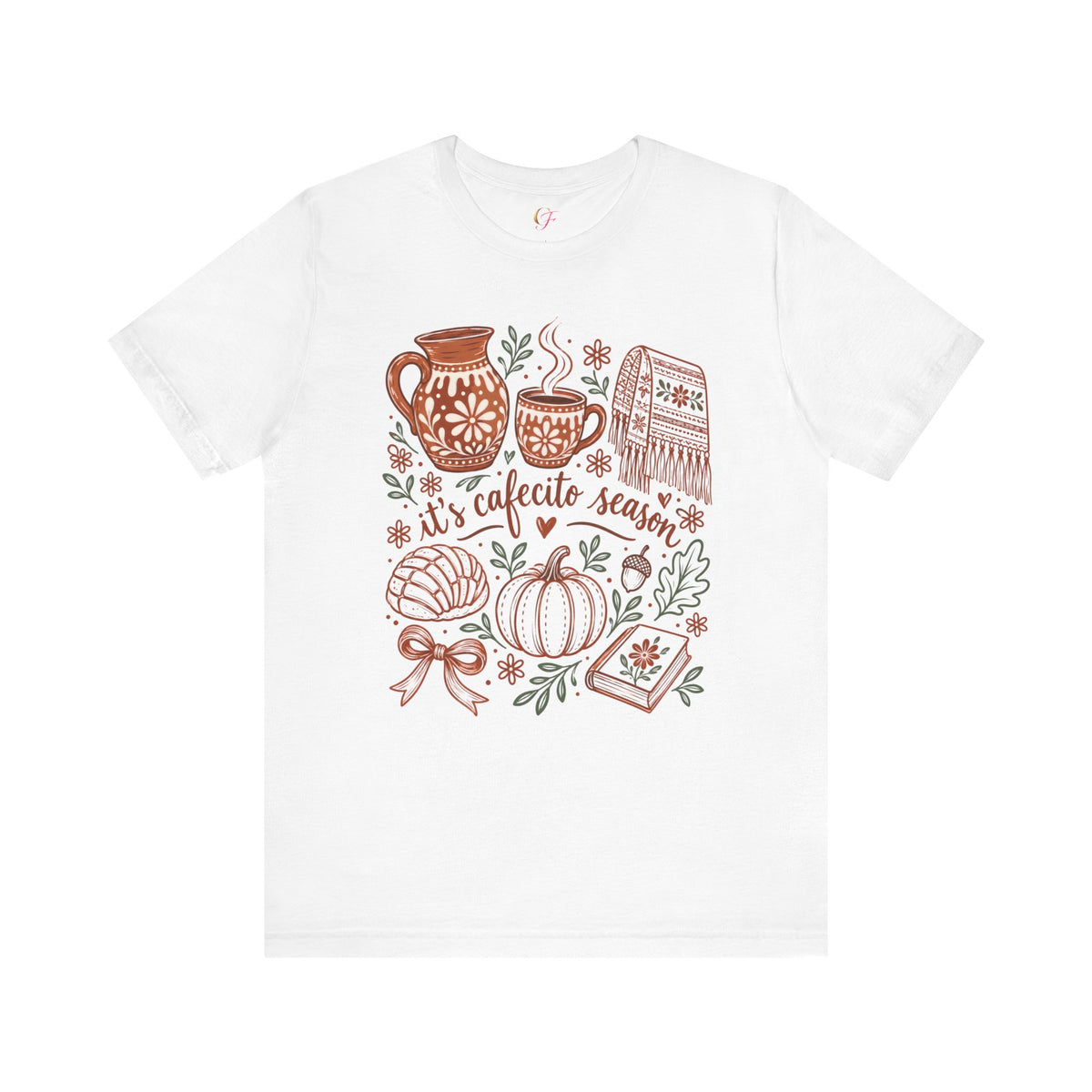 It's Cafecito Season Illustrated Tee | Talavera & Rebozo Latina Shirt, Camiseta Ilustrada Cafecito