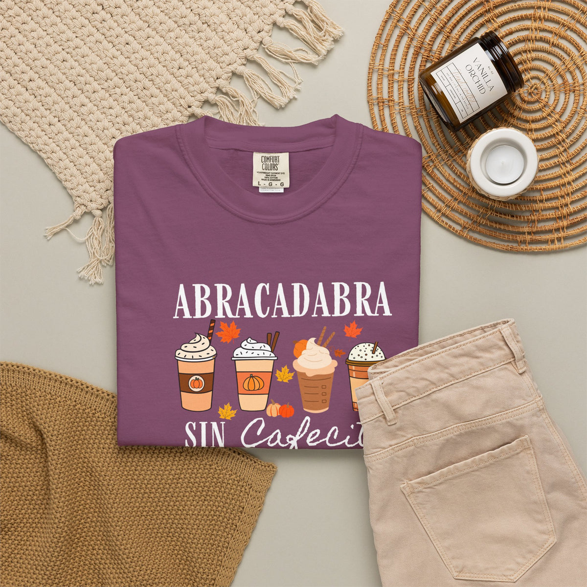 Abracadabra Sin Cafecito No Hago Nada T-Shirt | Halloween Coffee Tee
