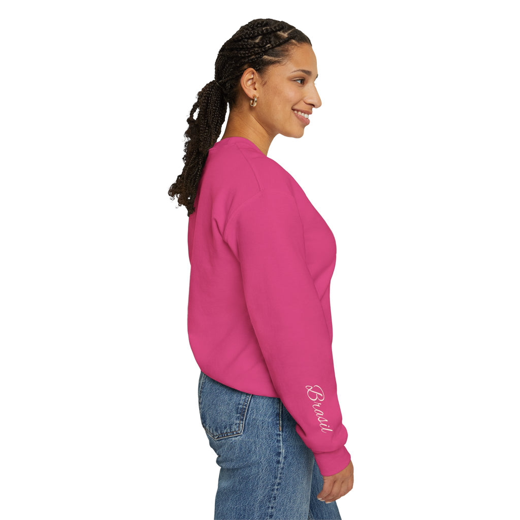 Brazil Floral Monogram Crewneck | Brazilian Heritage Pride Sweatshirt