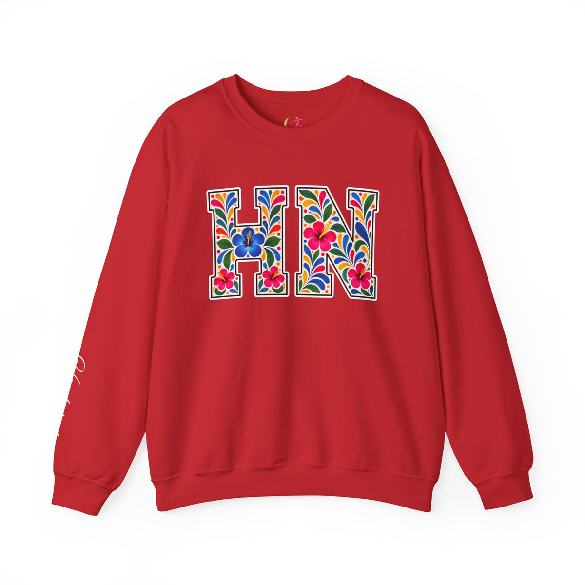 Honduras Floral Monogram Crewneck | Honduran Heritage Pride Sweatshirt