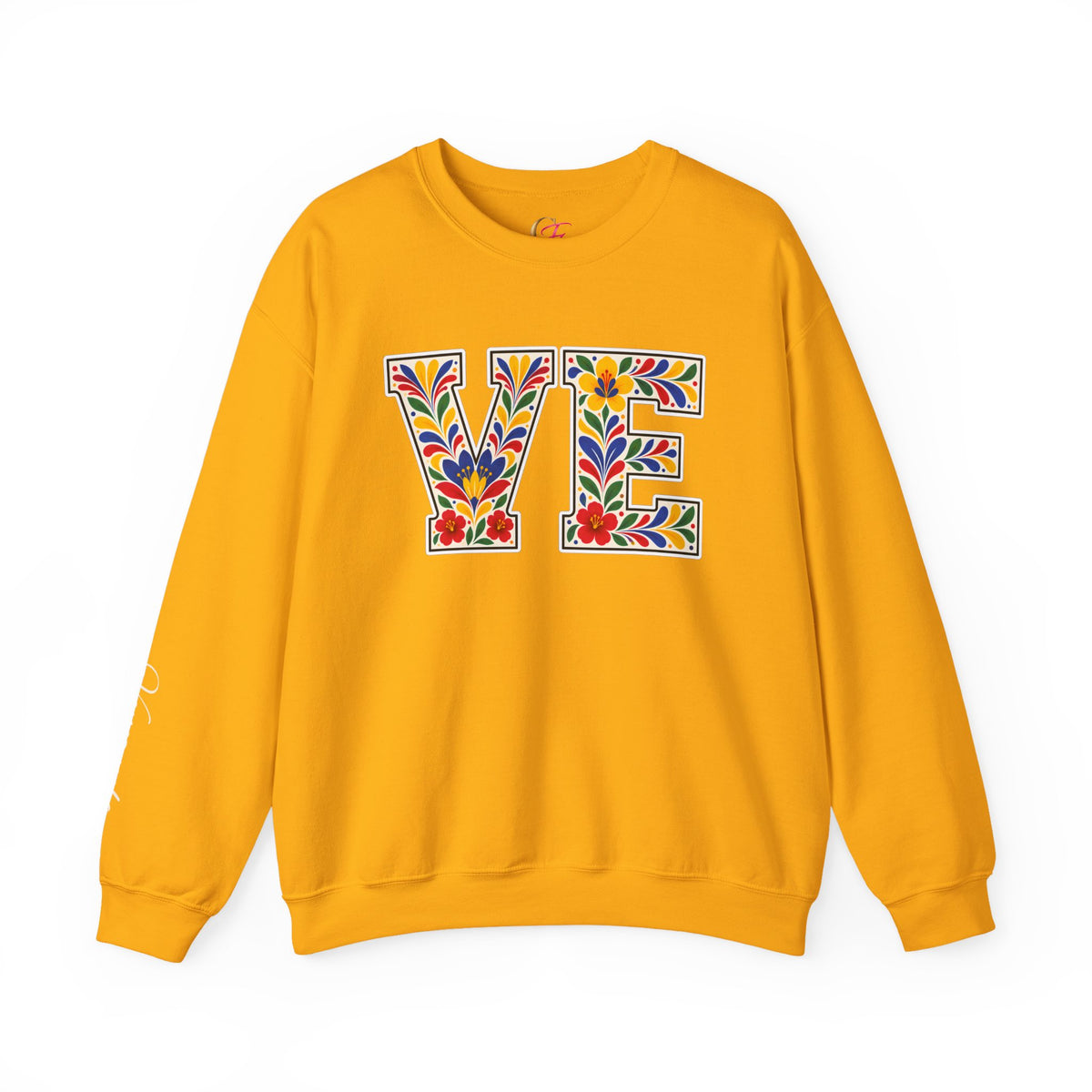 Venezuela Floral Monogram Crewneck | Venezuelan Heritage Pride Sweatshirt