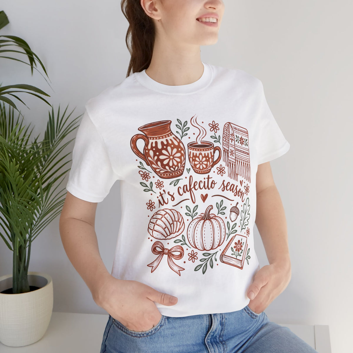 It's Cafecito Season Illustrated Tee | Talavera & Rebozo Latina Shirt, Camiseta Ilustrada Cafecito