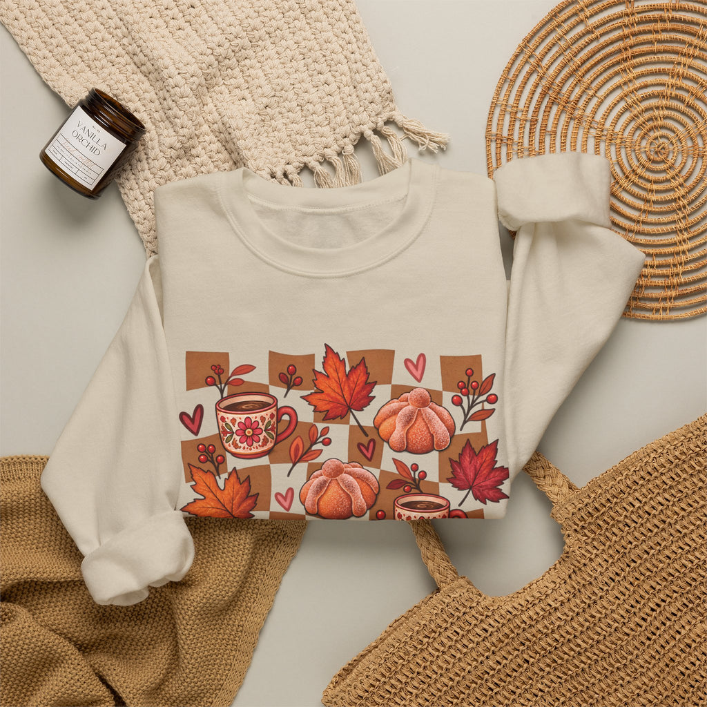 Cafecito Season Fall Crewneck Sweatshirt | Pumpkin Latina Sweater, Sudadera Otoño Cafecito, Cozy Fall Gift