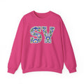 El Salvador Floral Monogram Crewneck | Salvadoran Pride Sweatshirt