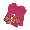 Peacock Floral Embroidery-Look Tee | Pavorreal Folk Art Shirt, Camiseta Bordado Floral, Latina Boho Gift