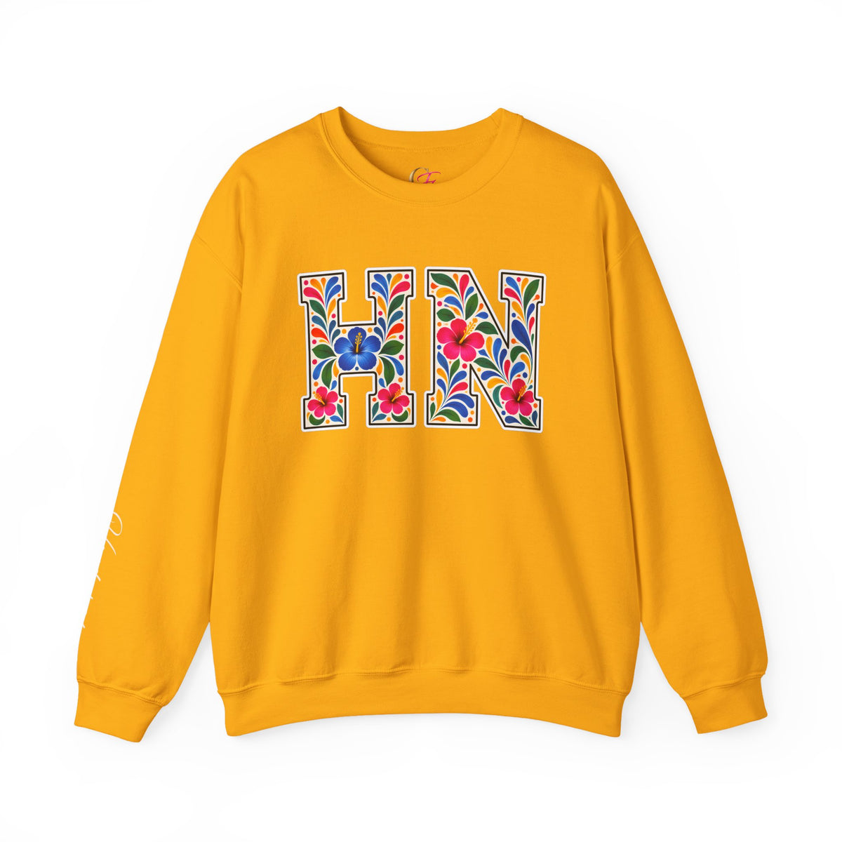 Honduras Floral Monogram Crewneck | Honduran Heritage Pride Sweatshirt