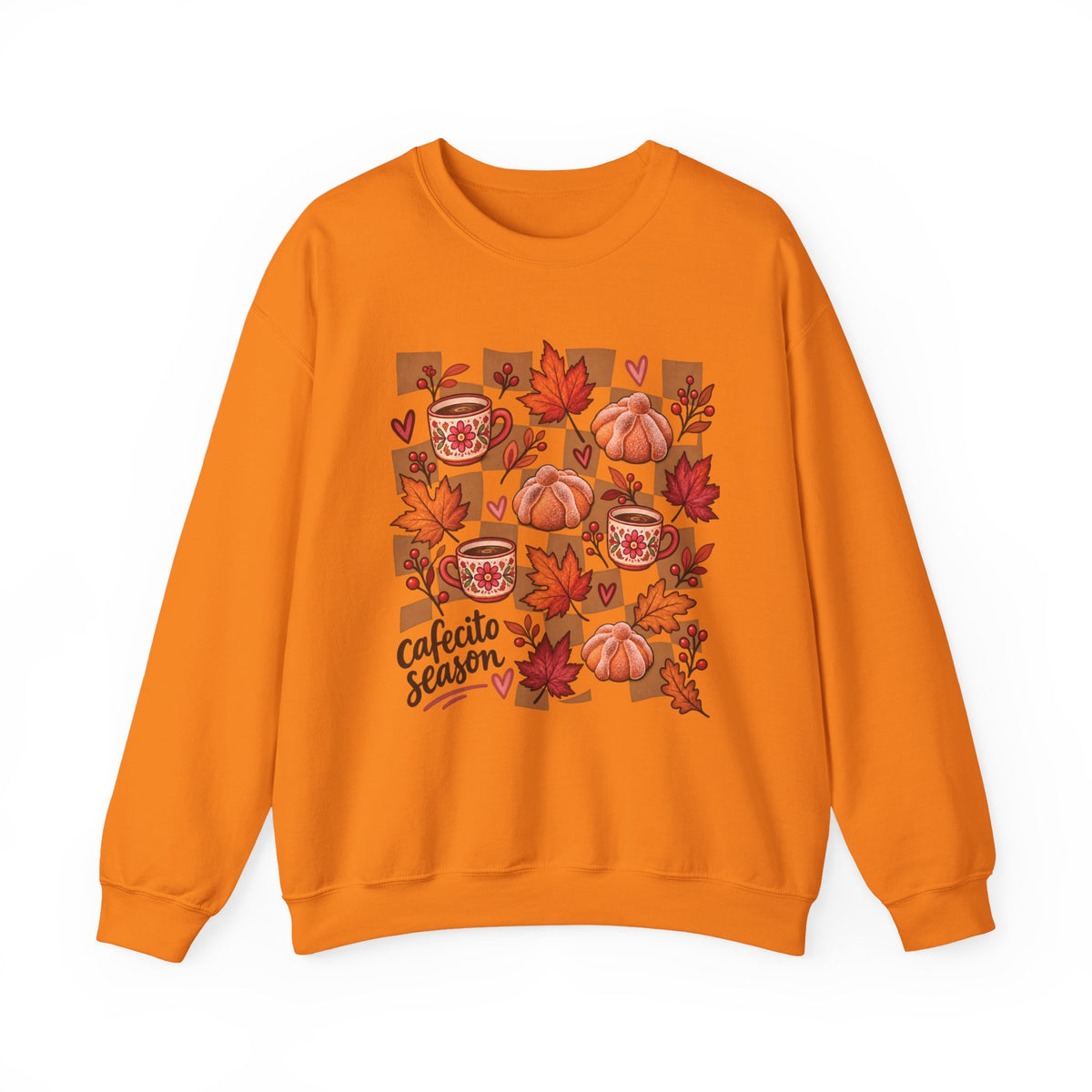 Cafecito Season Fall Crewneck Sweatshirt | Pumpkin Latina Sweater, Sudadera Otoño Cafecito, Cozy Fall Gift