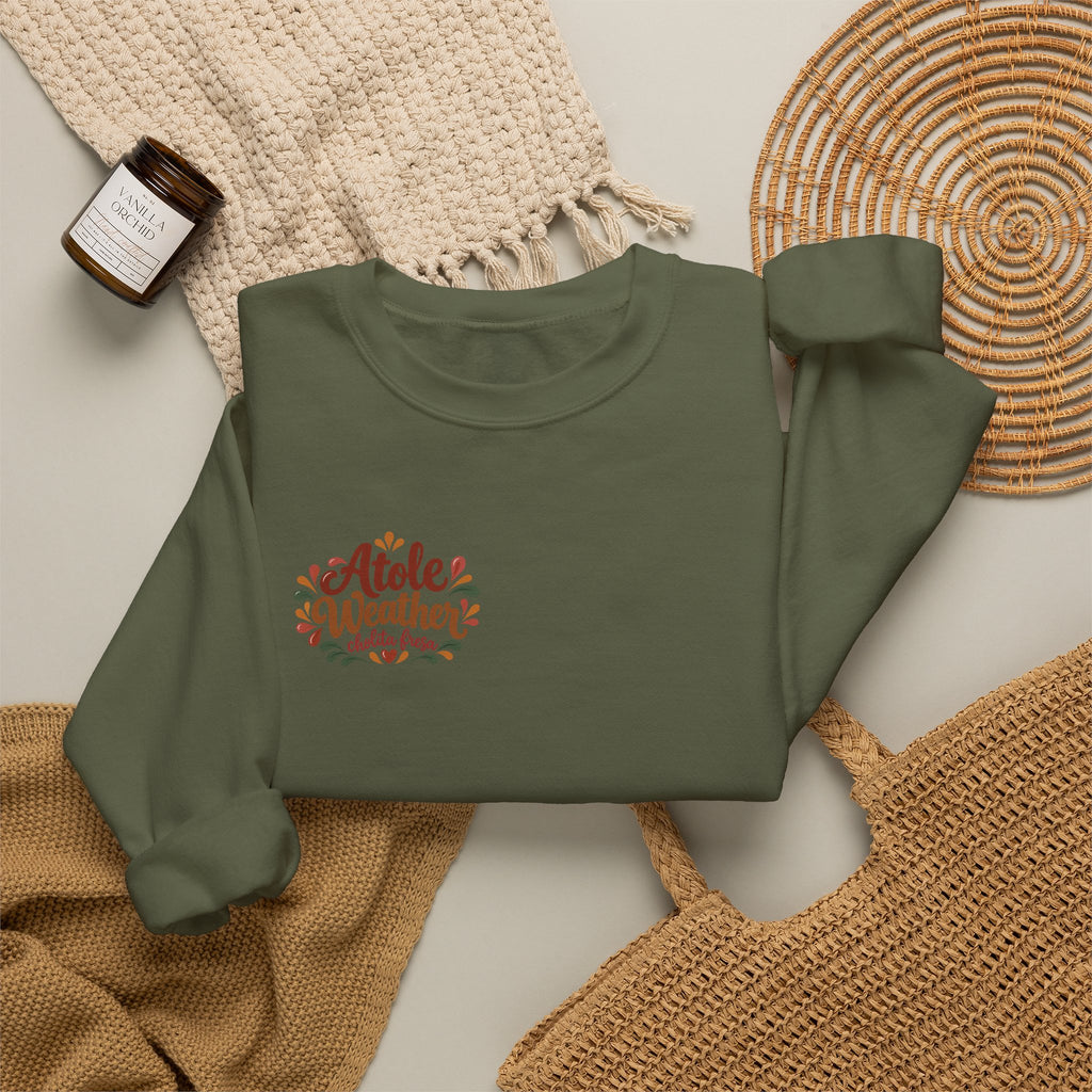 Atole Weather Crewneck Sweatshirt – Cozy Latina Fall Sweater
