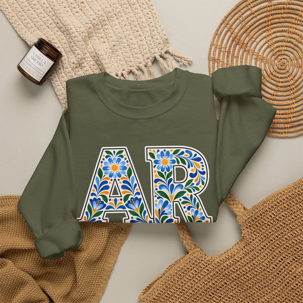 Argentina Floral Monogram Crewneck | Argentine Pride Sweatshirt