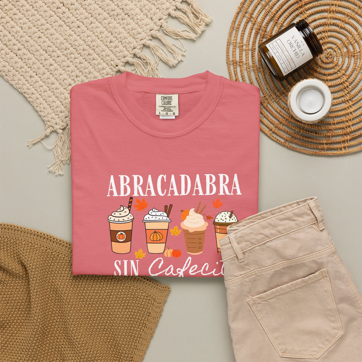 Abracadabra Sin Cafecito No Hago Nada T-Shirt | Halloween Coffee Tee