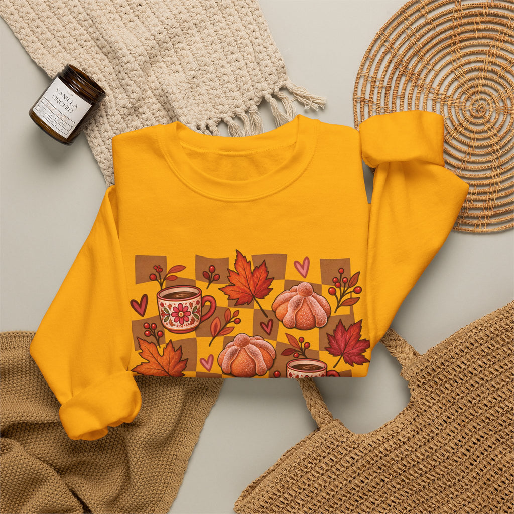 Cafecito Season Fall Crewneck Sweatshirt | Pumpkin Latina Sweater, Sudadera Otoño Cafecito, Cozy Fall Gift