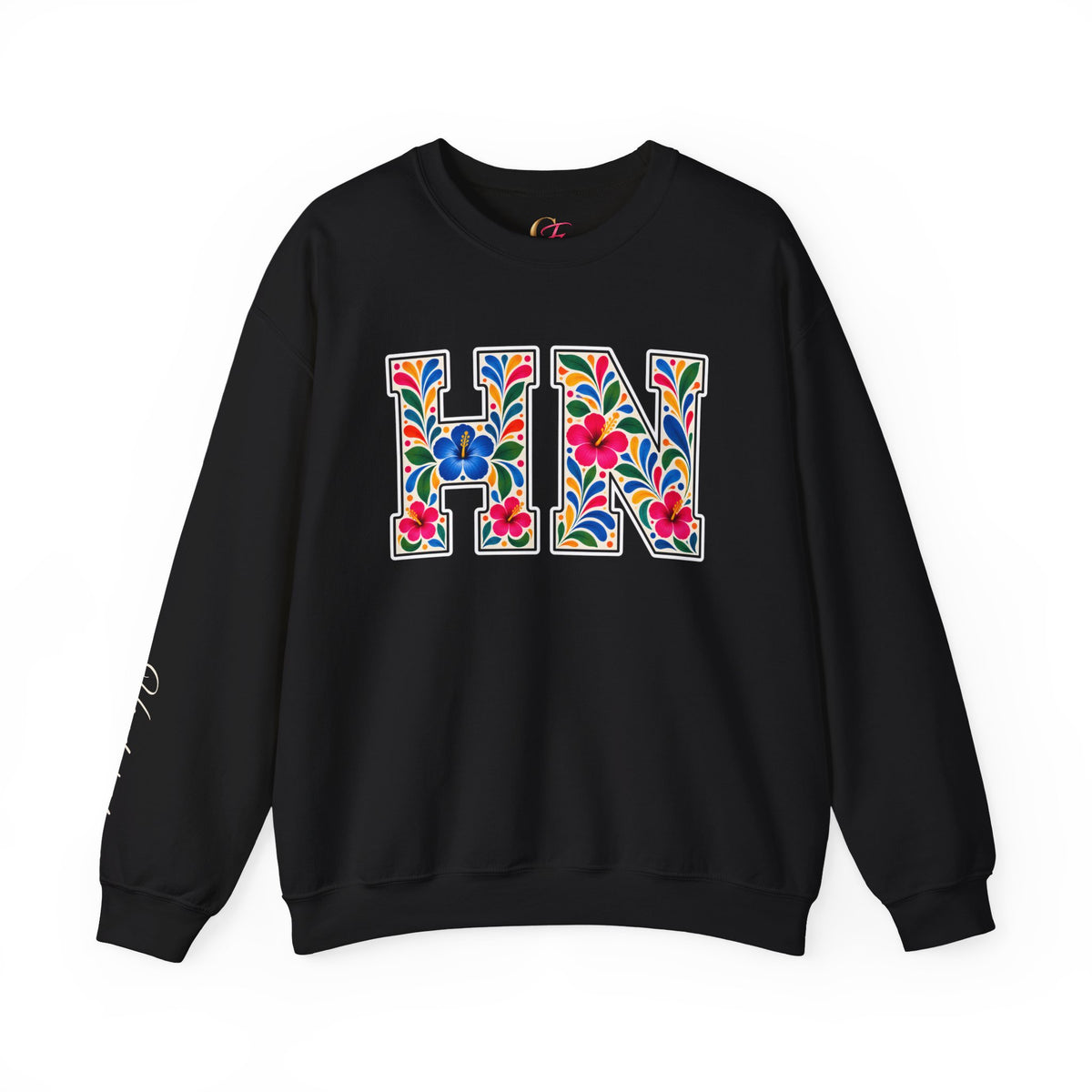 Honduras Floral Monogram Crewneck | Honduran Heritage Pride Sweatshirt