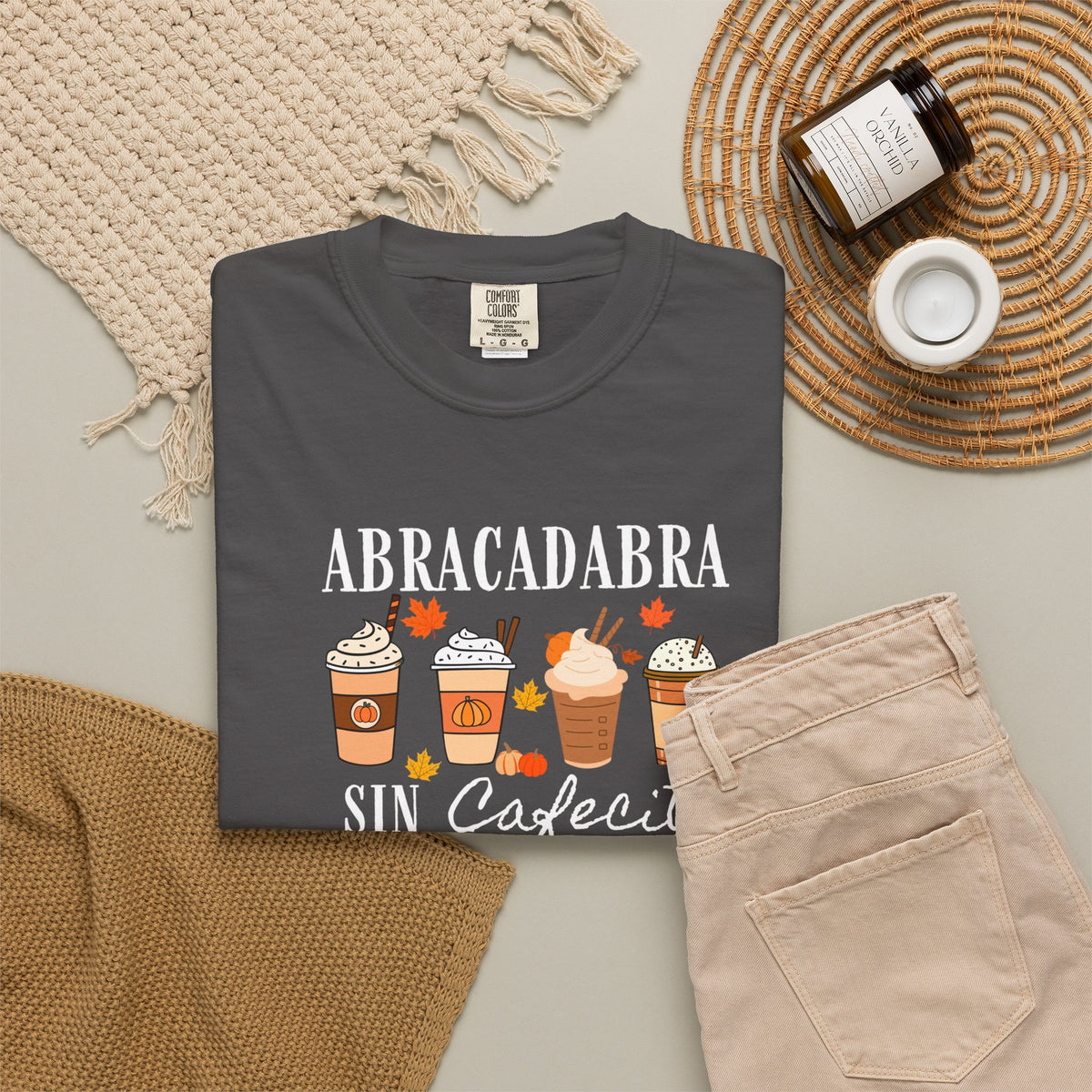 Abracadabra Sin Cafecito No Hago Nada T-Shirt | Halloween Coffee Tee