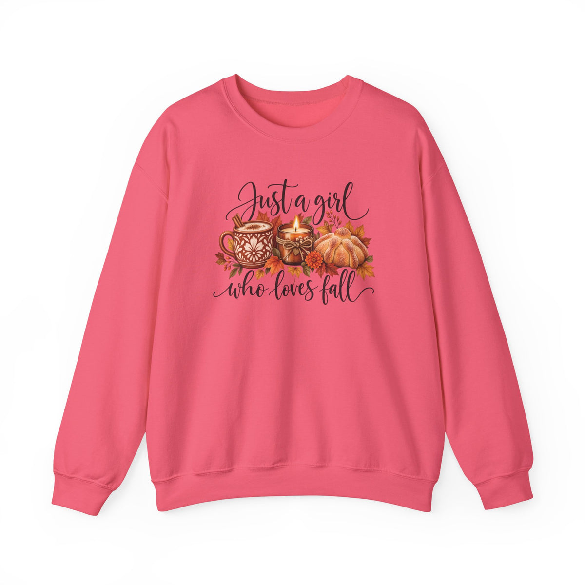 Just A Girl Who Loves Fall Crewneck Sweatshirt | Cozy Autumn Sweater, Pumpkin Spice Gift