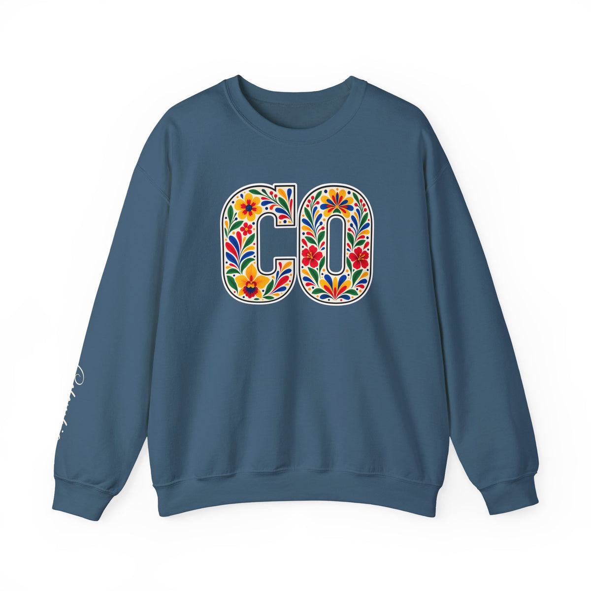 Colombia Floral Monogram Crewneck | Colombian Pride Sweatshirt