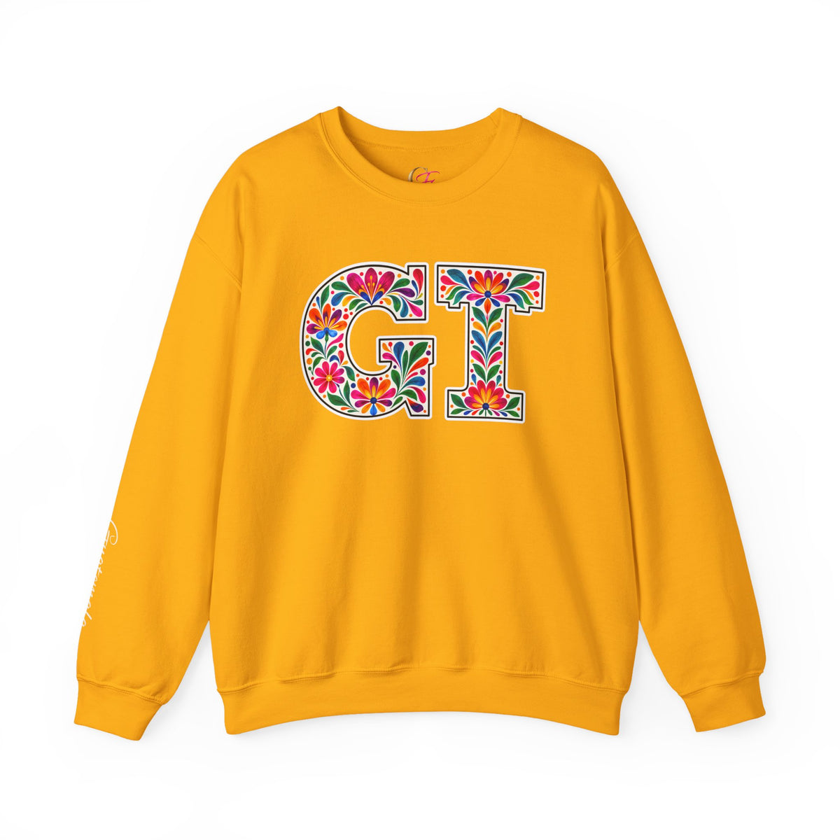 Guatemala Floral Monogram Crewneck | Guatemalan Heritage Pride Sweatshirt