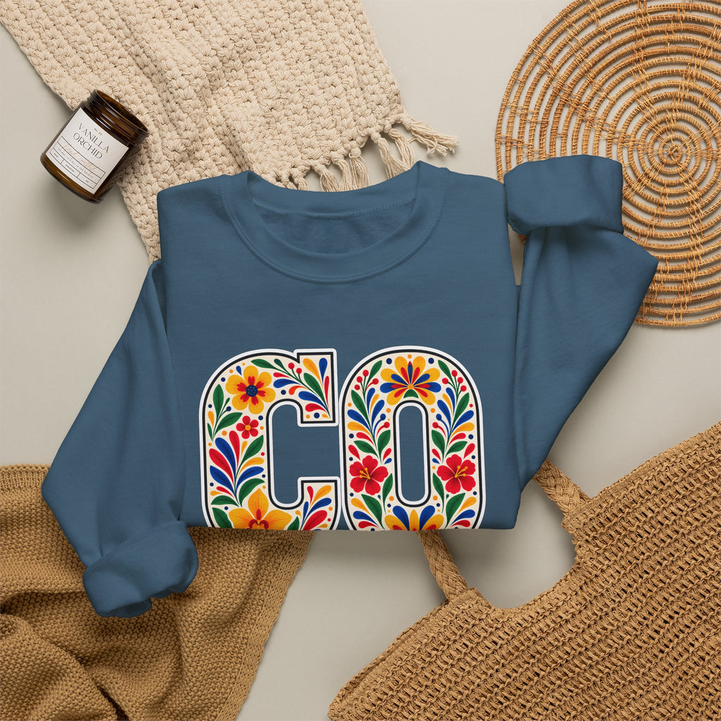 Colombia Floral Monogram Crewneck | Colombian Pride Sweatshirt