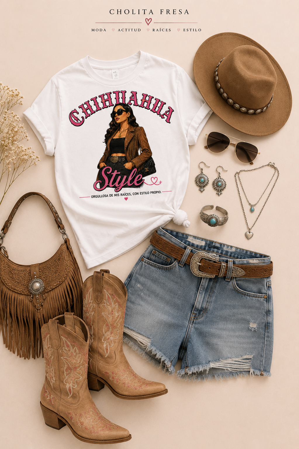 Chihuahua Mexico Heritage Tee | Latina Pride Varsity Shirt for Women