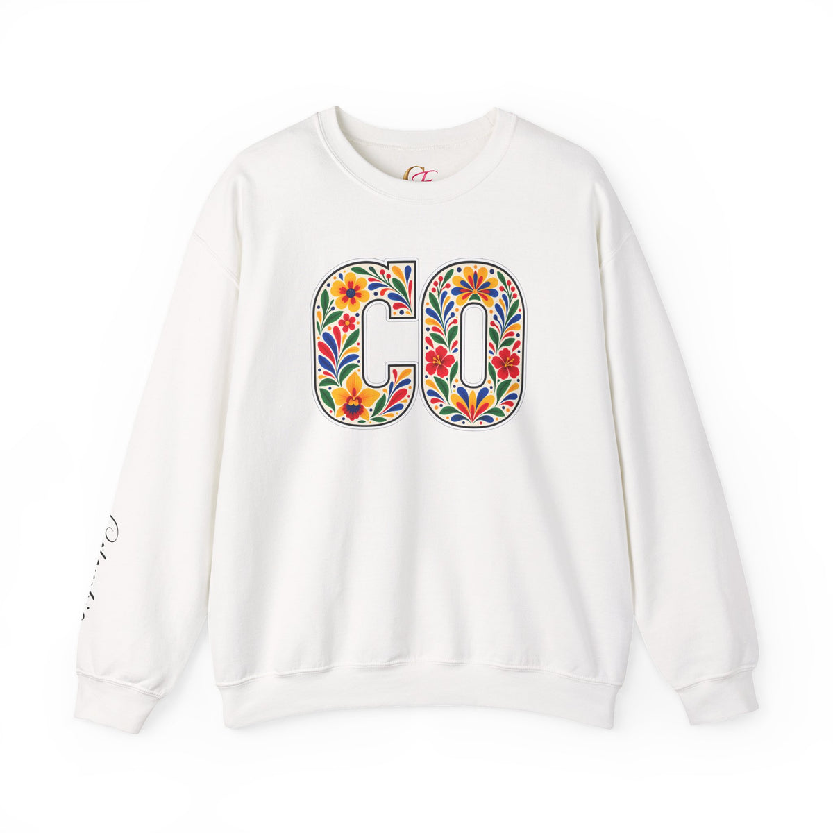Colombia Floral Monogram Crewneck | Colombian Pride Sweatshirt