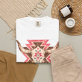 Vaquera Rosa Western Cow Skull Tee | Floral Southwestern Cowgirl Shirt