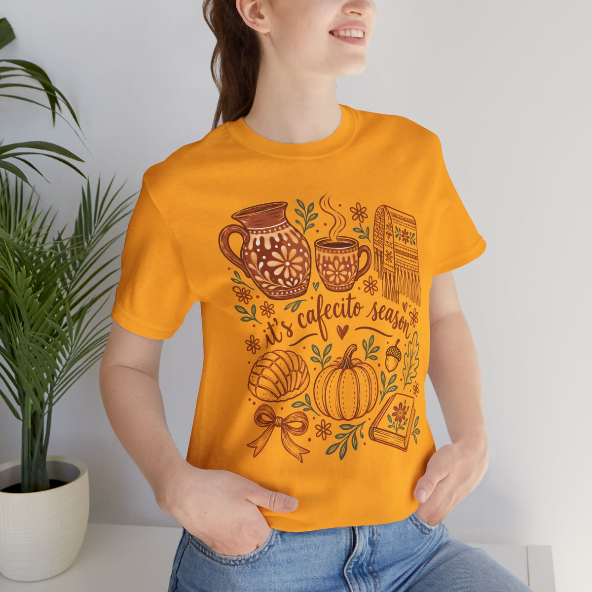 It's Cafecito Season Illustrated Tee | Talavera & Rebozo Latina Shirt, Camiseta Ilustrada Cafecito