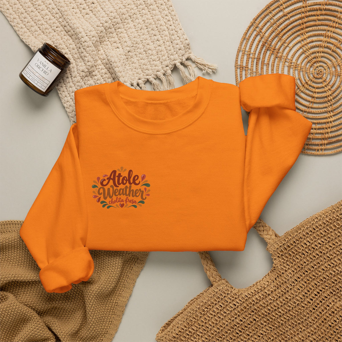 Atole Weather Crewneck Sweatshirt – Cozy Latina Fall Sweater