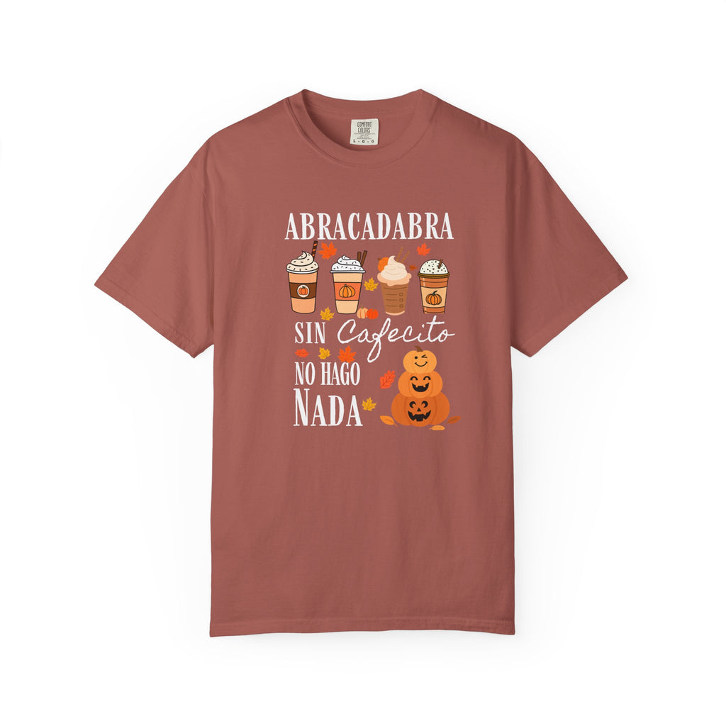 Abracadabra Sin Cafecito No Hago Nada T-Shirt | Halloween Coffee Tee