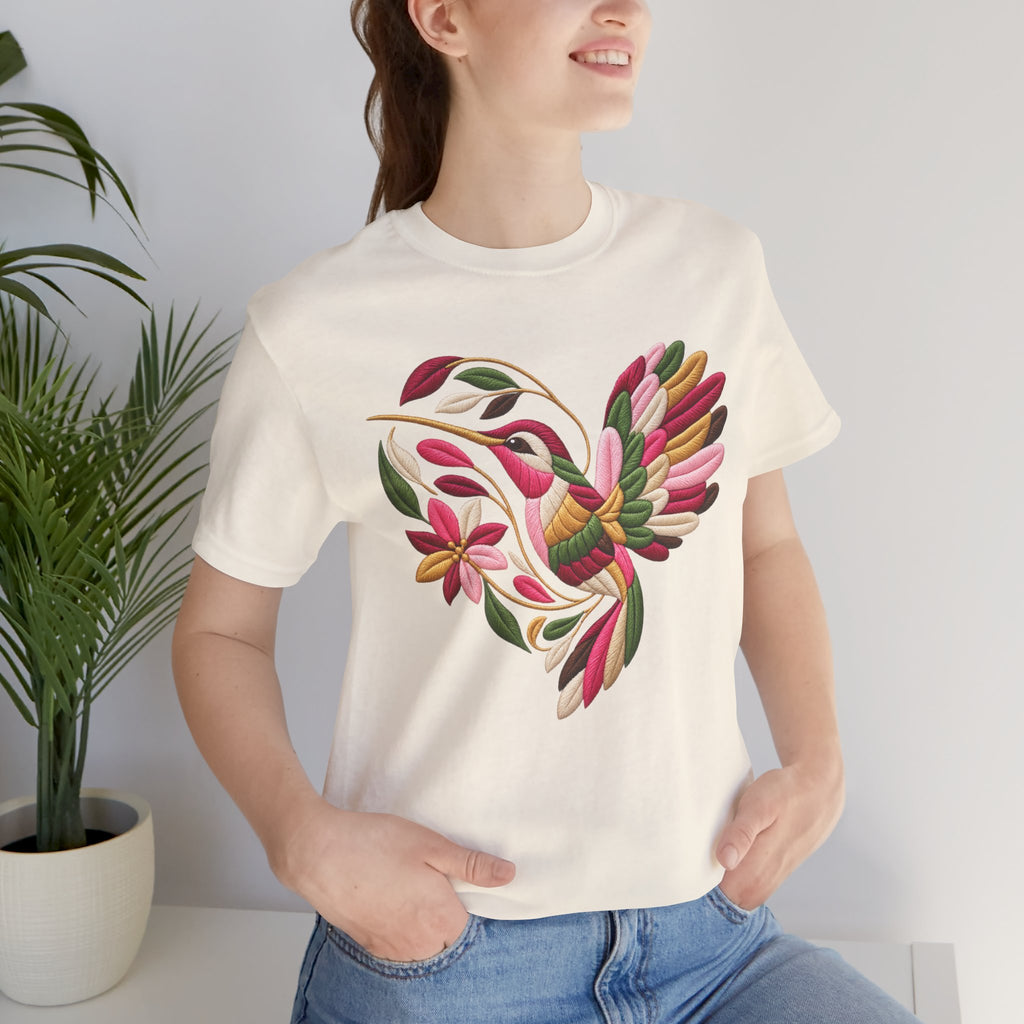 Colibrí Folk Art Hummingbird Tee | Latina Floral Heritage Shirt