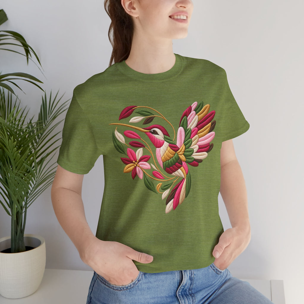 Colibrí Folk Art Hummingbird Tee | Latina Floral Heritage Shirt