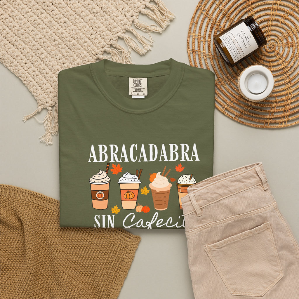 Abracadabra Sin Cafecito No Hago Nada T-Shirt | Halloween Coffee Tee