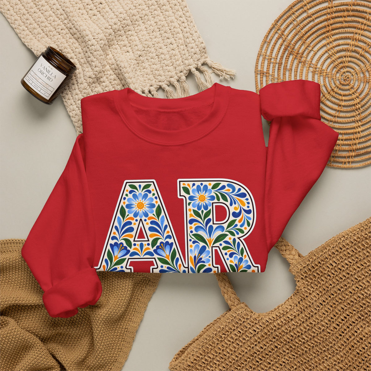 Argentina Floral Monogram Crewneck | Argentine Pride Sweatshirt