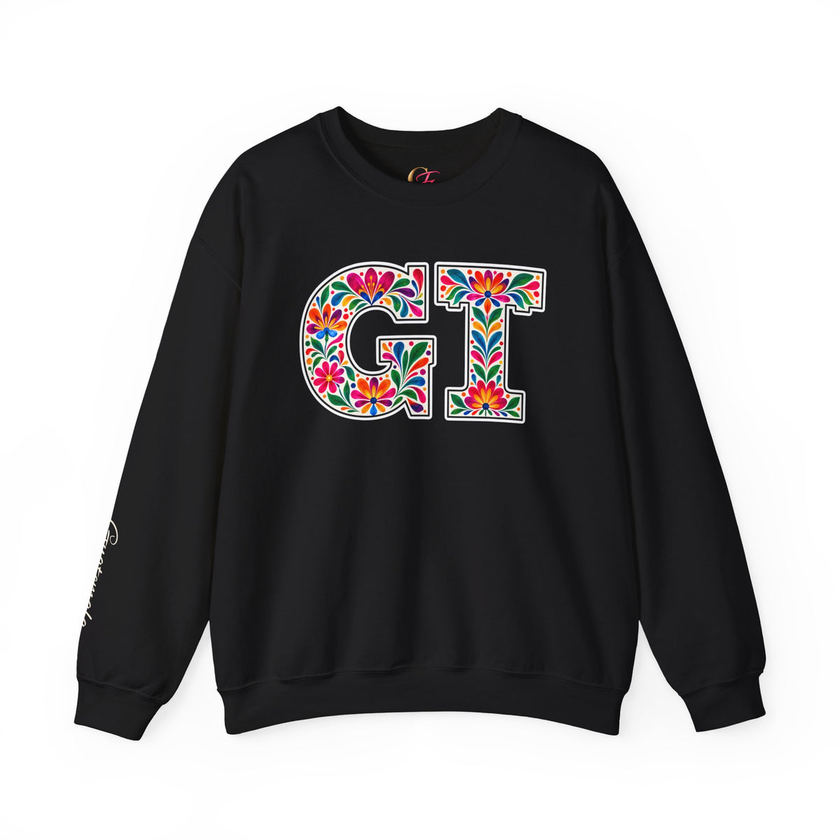 Guatemala Floral Monogram Crewneck | Guatemalan Heritage Pride Sweatshirt