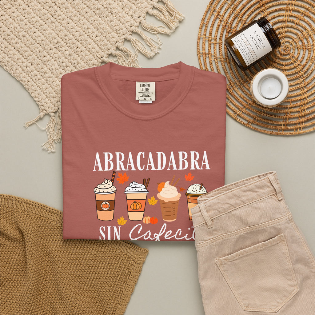 Abracadabra Sin Cafecito No Hago Nada T-Shirt | Halloween Coffee Tee