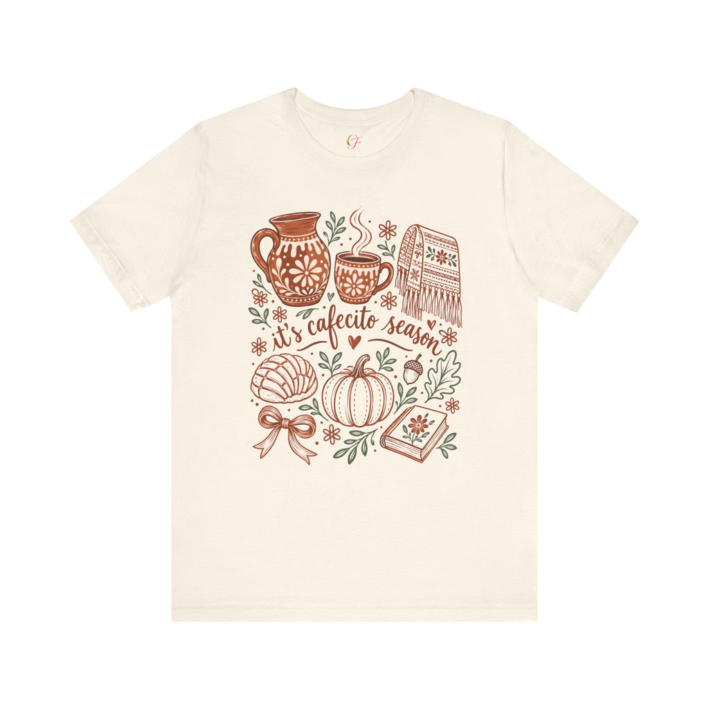 It's Cafecito Season Illustrated Tee | Talavera & Rebozo Latina Shirt, Camiseta Ilustrada Cafecito