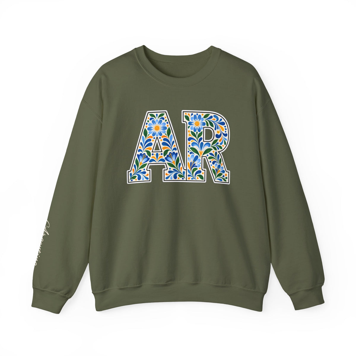 Argentina Floral Monogram Crewneck | Argentine Pride Sweatshirt