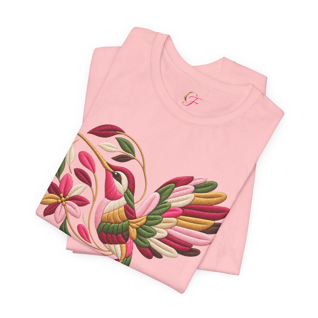 Colibrí Folk Art Hummingbird Tee | Latina Floral Heritage Shirt