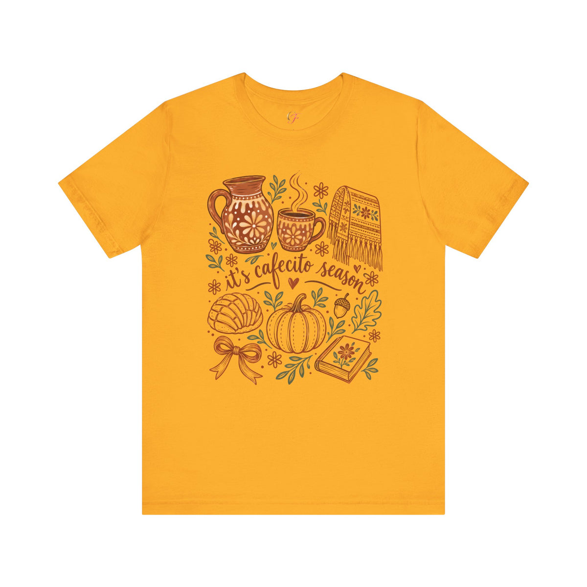 It's Cafecito Season Illustrated Tee | Talavera & Rebozo Latina Shirt, Camiseta Ilustrada Cafecito