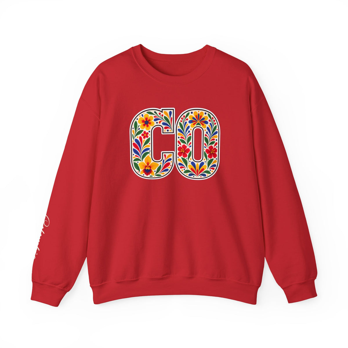 Colombia Floral Monogram Crewneck | Colombian Pride Sweatshirt
