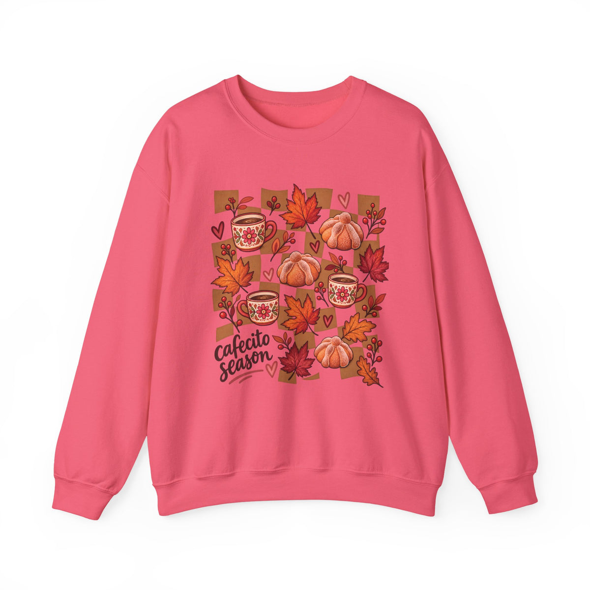 Cafecito Season Fall Crewneck Sweatshirt | Pumpkin Latina Sweater, Sudadera Otoño Cafecito, Cozy Fall Gift