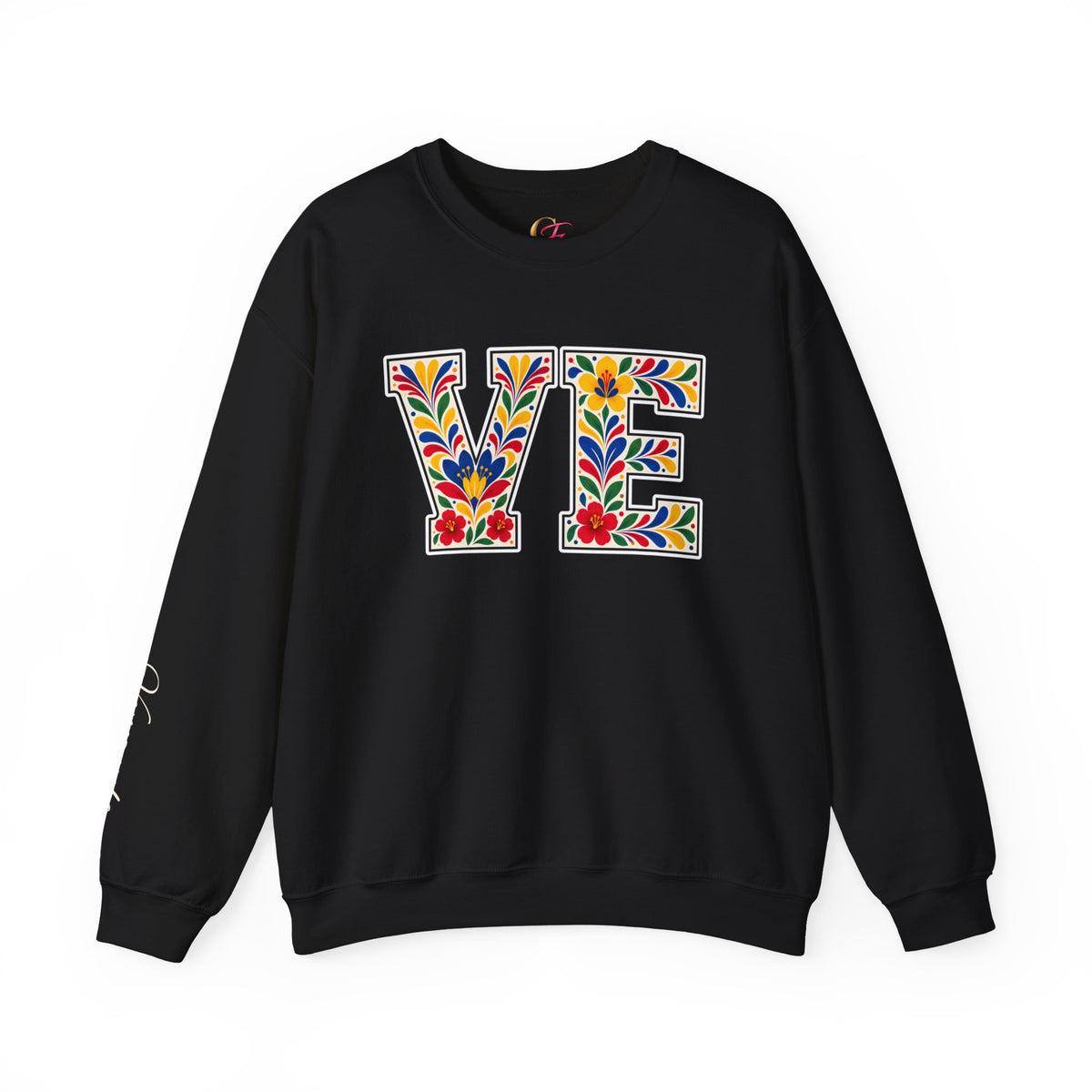Venezuela Floral Monogram Crewneck | Venezuelan Heritage Pride Sweatshirt