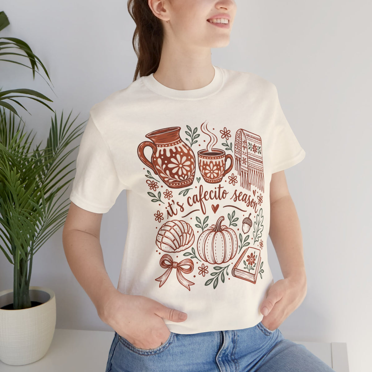 It's Cafecito Season Illustrated Tee | Talavera & Rebozo Latina Shirt, Camiseta Ilustrada Cafecito