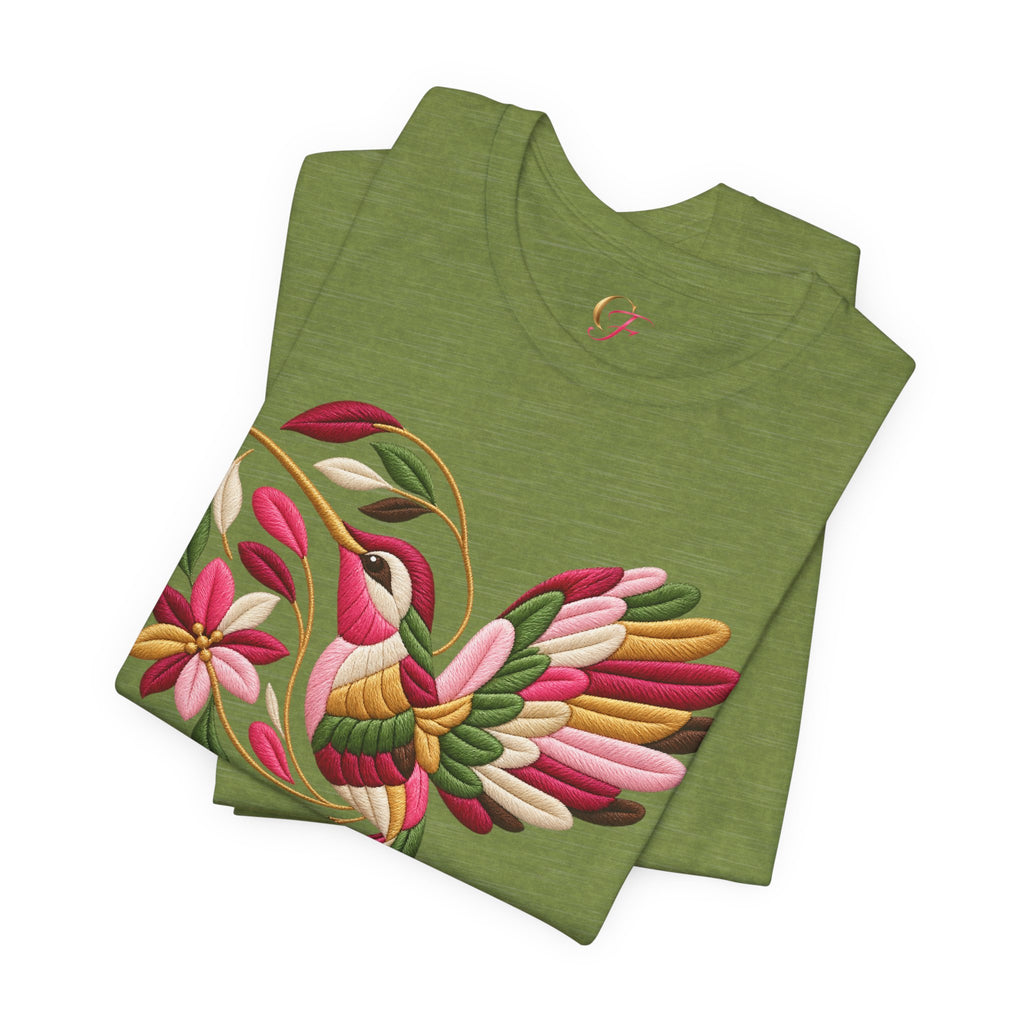 Colibrí Folk Art Hummingbird Tee | Latina Floral Heritage Shirt