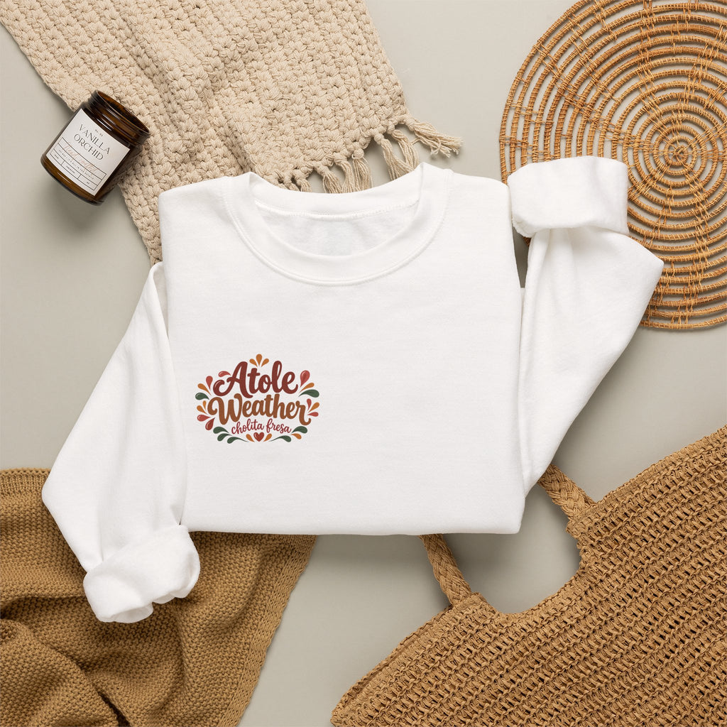 Atole Weather Crewneck Sweatshirt – Cozy Latina Fall Sweater