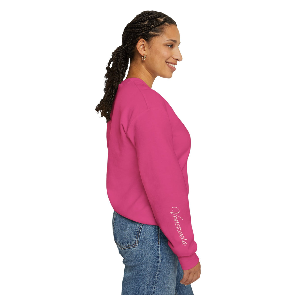 Venezuela Floral Monogram Crewneck | Venezuelan Heritage Pride Sweatshirt